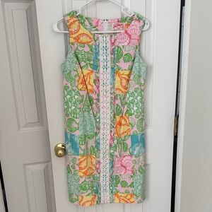 Lilly Pulitzer Originals Dress What The Shell Print White Label Coastal Size 4